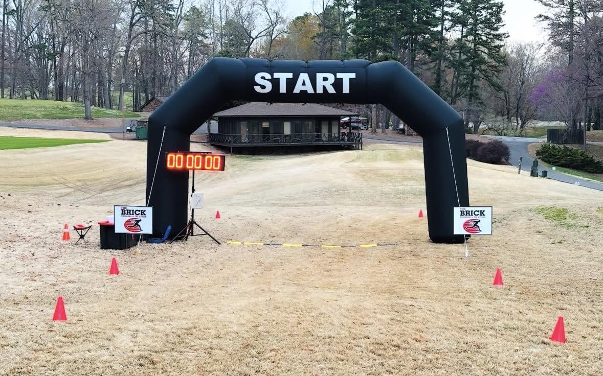 The Brick race timing start arch